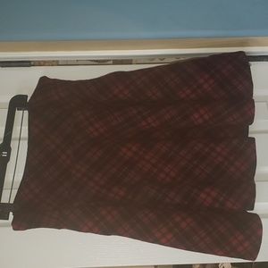 RL Lauren red plaid skirt, 18